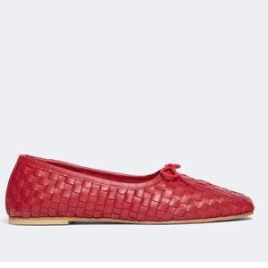 Freda Salvador Red Woven Flats